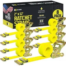 DC Cargo Mall E Track Ratchet Straps, Heavy Duty Cargo Tie-Down E Track Strap...