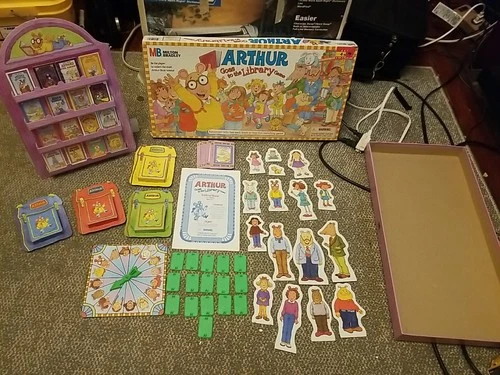 VINTAGE 1996 Milton Bradley Arthur Goes to the Library Board Game  Complete