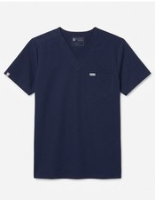 FIGS Leon Technical Collection Scrub Top Men's Size Large Blue Medical