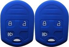 Key Fob Cover: 3 Buttons Key Fob Case Protector Fit for 2004 to 2016 Blue  Blu