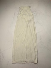 Beige Jumpsuit Cream Modern Minimalist Wide Leg - Womens L