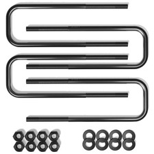 4PCS Square U-Bolts 2.5" Wide x 8.75" Long Leaf Spring Trailer Truck Kit