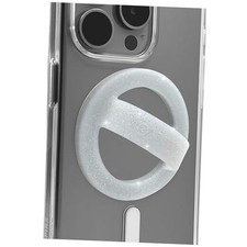 Magnetic Silicone Phone Grip Soft Finger Loop Holder for MagSafe White Sparkle