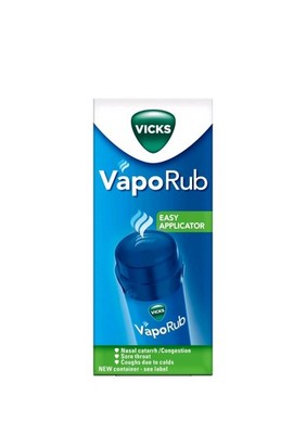 Vicks VapoRub's einfache Anwendung verdrehen und auf die Brust auftragen 4 Linderung von Erkältungssymptomen