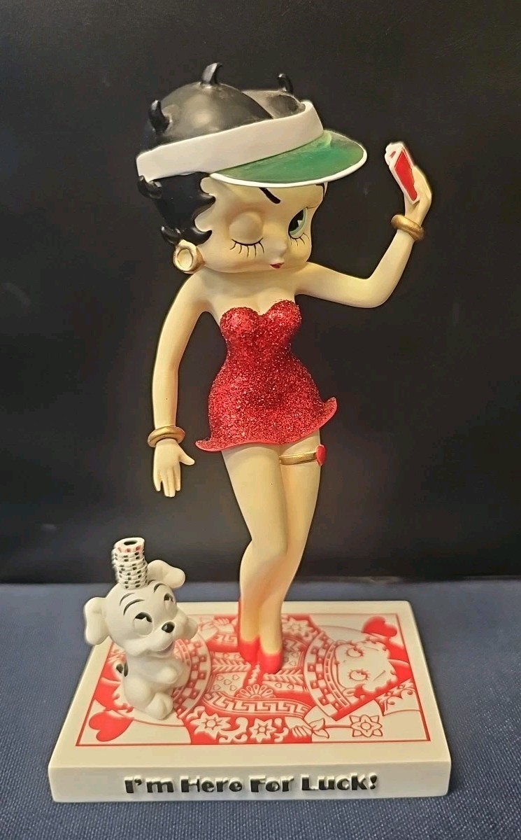 Betty Boop I'm Here for Luck Figurine 2006 Westland Poker Pudgy