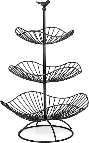 Metall Obstkorb Etagere 3-StöCkig Servierkorb FüR Obst GemüSe 31Cm-20Cm-image
