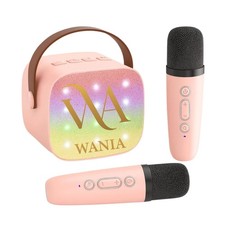 Mini Karaoke Machine for Kids and Adults - Portable Bluetooth Speaker with 2 ...