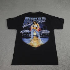 Vintage RollinHard Shirt Mens Medium Hittin It All Day All Night Lowrider Cars