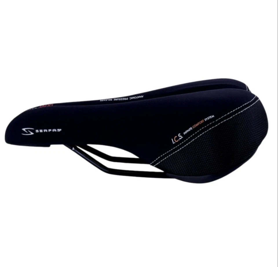 Serfas Men's Bicycle Saddle Bike Seat 165mm Dual Density Gel Soft Comfort  - Image 4 of 4