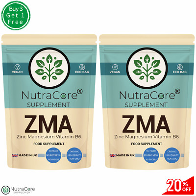 ZMA (Zink + Magnesium + Vitamin B6) Kapsel - 100% natürlich - Muskelaufbau & Schlafmittel - 180 Kapseln