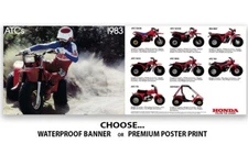 1983 Honda ATC Line Up Flyer Poster Banner Ad OEM Brochure Specs