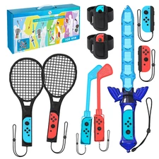 Sports Game Accessories Kit for Nintendo Switch, 9 in 1 Model Set