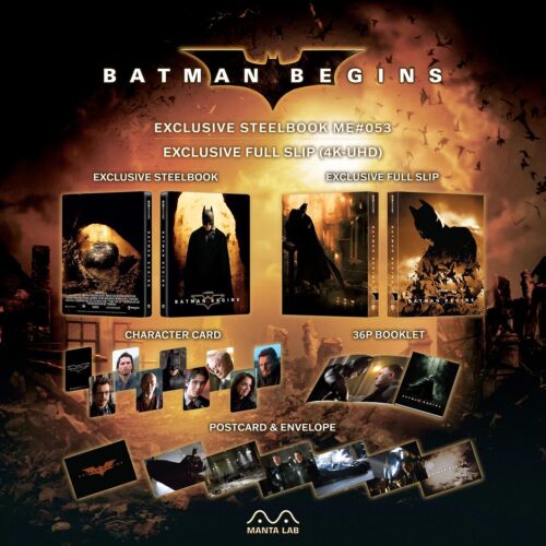 Batman Begins One Click Steelbook Boxset 4K UHD Blu-ray Manta Lab Collectong - Picture 8 of 10