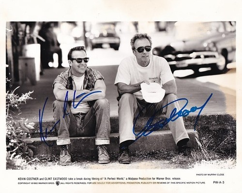CLINT EASTWOOD signed Autogramm 20x25cm PERFECT WORLD in Person autograph ACOA