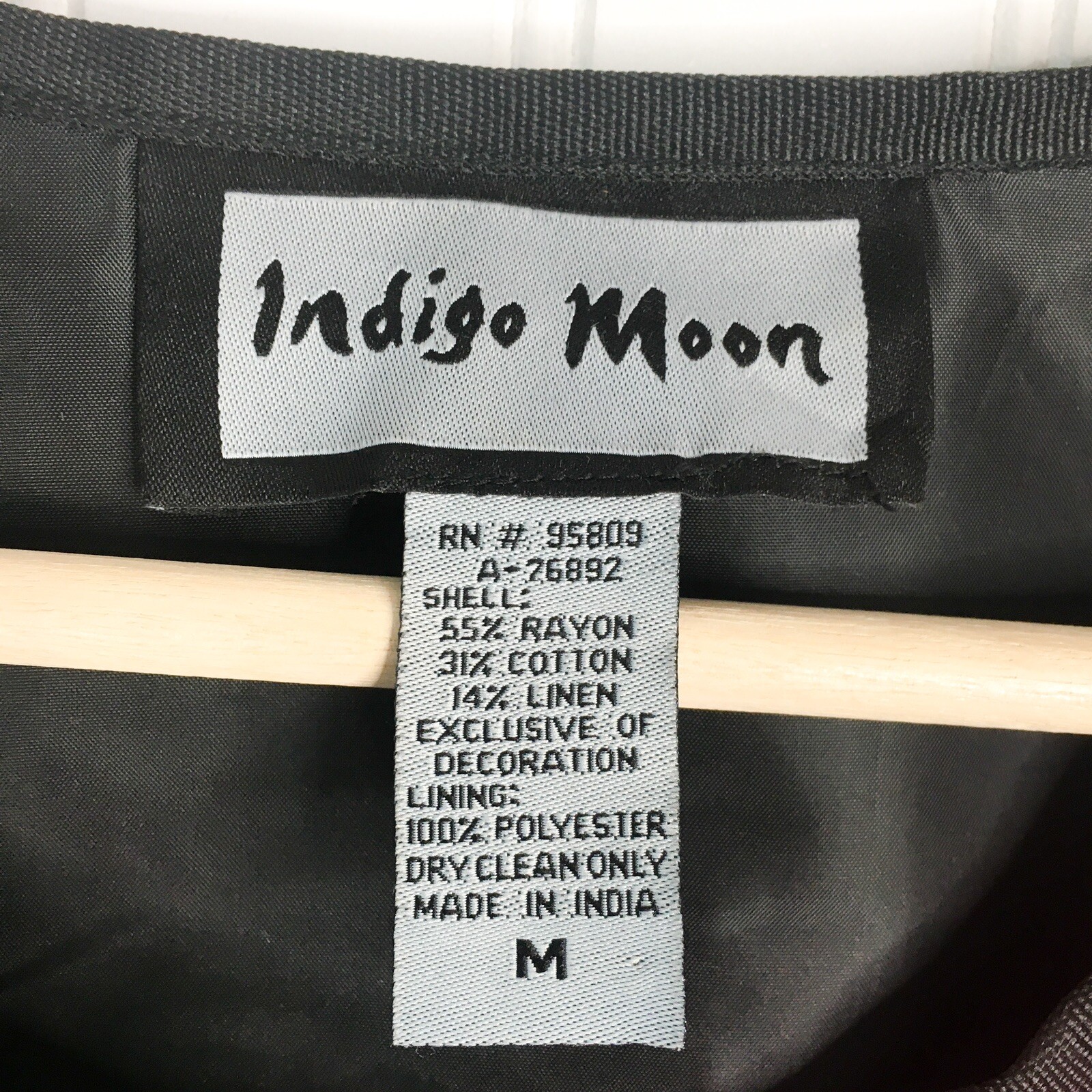 Indigo Moon Jacket Medium Light Weight Floral BOH… - image 2