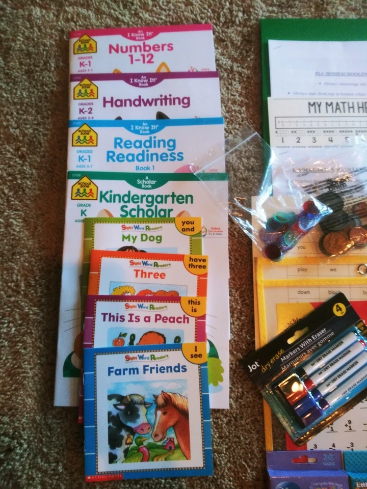 Kindergarten: Homeschool Curriculum Box : Math, ELA, Science,reading and History Foto 4 de 4