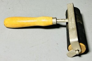 Speedball Brayer 4 " Wood HANDLE / ROLLER Vintage Hunt Mfg. Co. No. 4124 USA