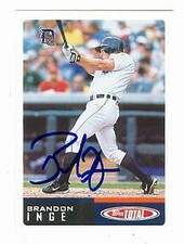 Brandon Inge autographed Baseball Card (Detroit Tigers) 2002 Topps Total #608