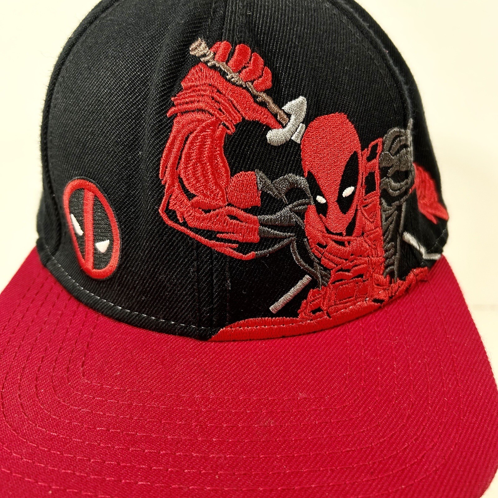 Deadpool Snapback Marvel Adjustable Hat Cap Red &… - image 6