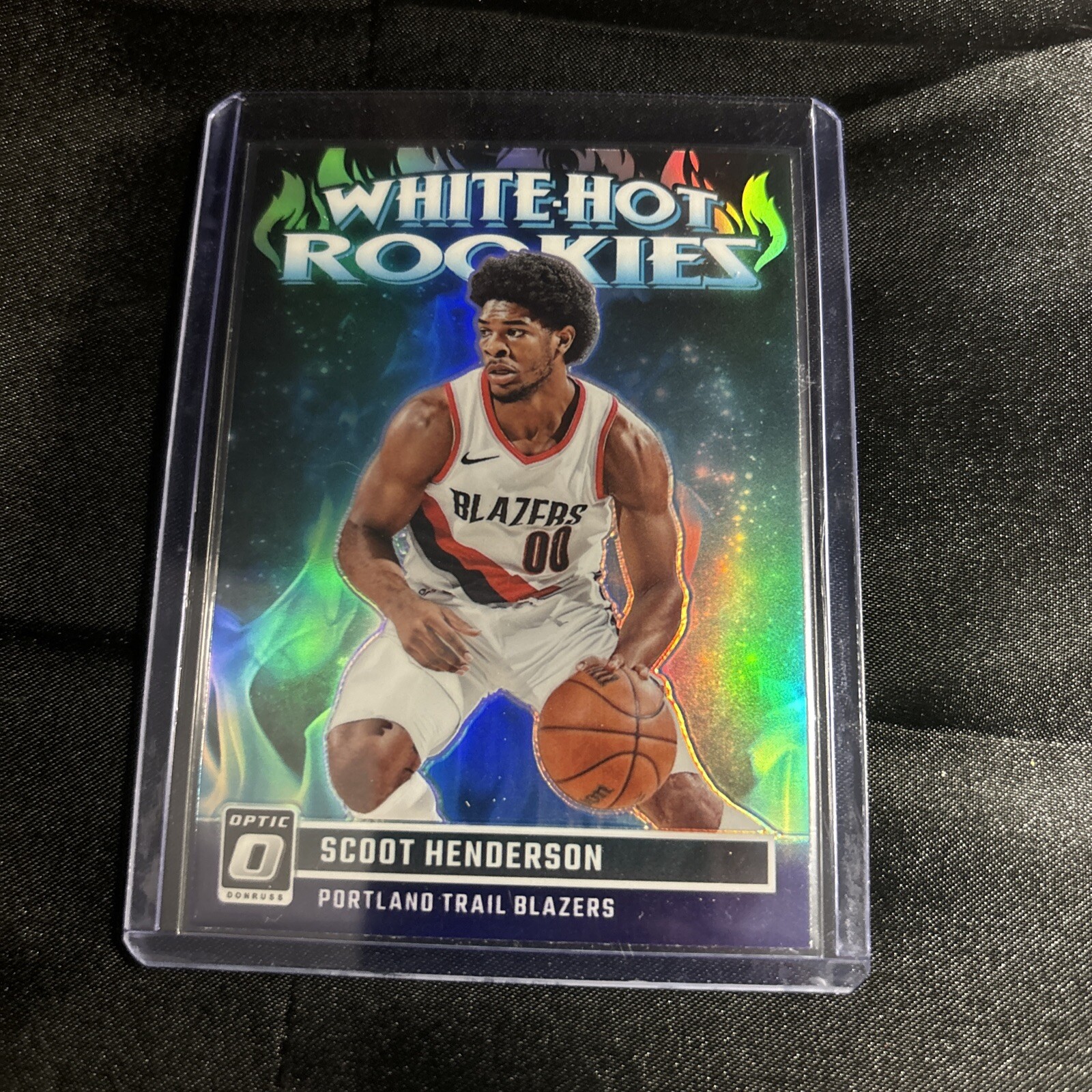 Scoot Henderson 2023-24 Panini Donruss Optic #15 White Hot Rookies Purple Prizm