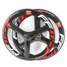 700C Fixed Gear Track Road Bike Full Carbon 3 Spokes Bicycle Tri-spoke Wheelset