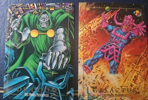 1992 MARVEL MASTERPIECES SKYBOX #26 DR. DOOM & #30 GALACTUS 2 CARD SET ...