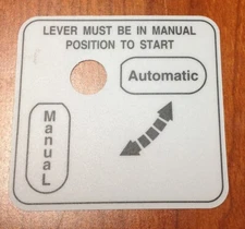 Hobart Slicer Label Sticker 478274 Decal Manual Automatic Shift 2912 2712 1543