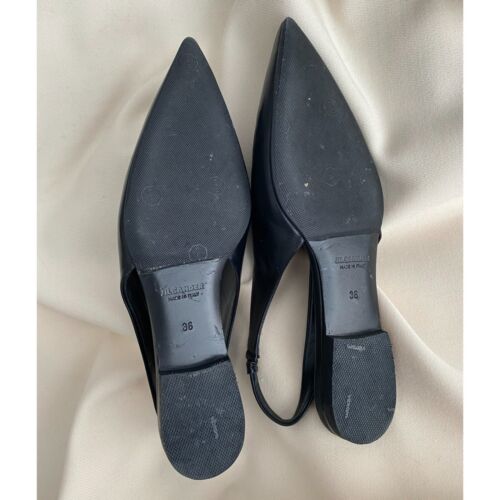 Jil Sander Pointed Toe Flat Slingbacks in Black, size 36 - Picture 7 of 11