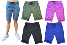 FYW Damen Chino Bermuda Stretch Kordelzug Cap...