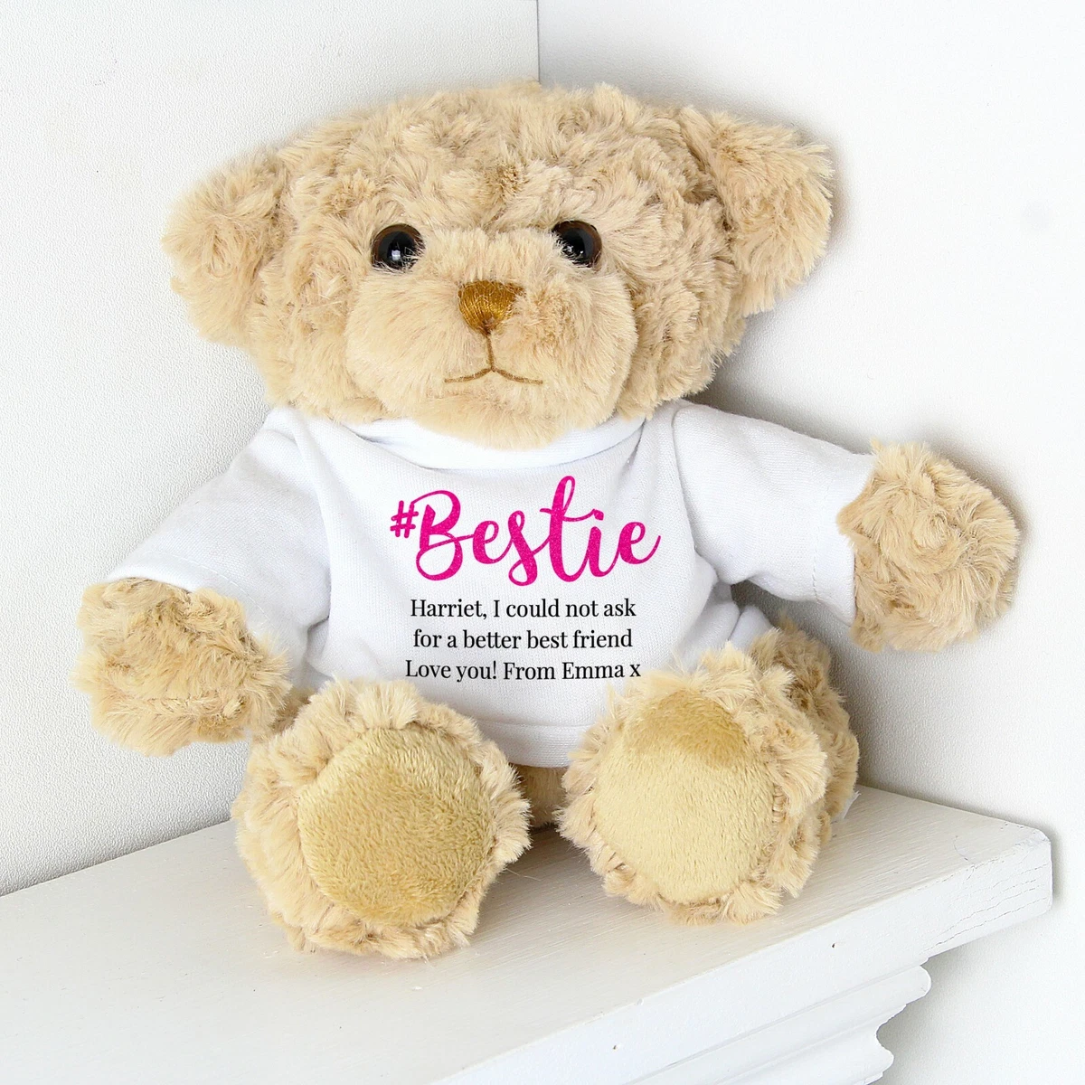 Personalised Bestie Teddy Bear Best Friend Gift BFF Thank You Birthday