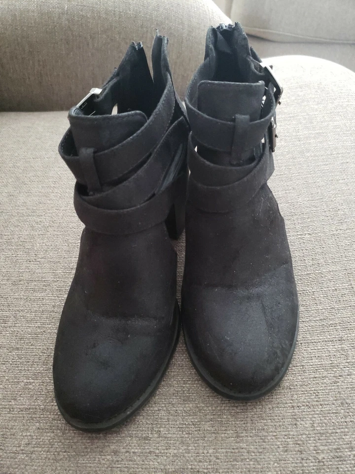 Women Black Party Casual 3 "Heel Shoes Size 7 Soda Girls Stylish New - Image 2 of 4