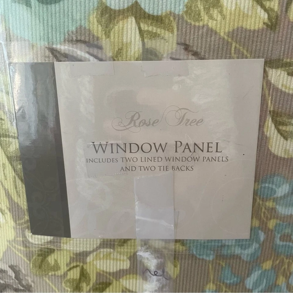 Rose Tree Dorsett Collection Floral Two Lined Pole Window Panels NWT - Image 2 of 4