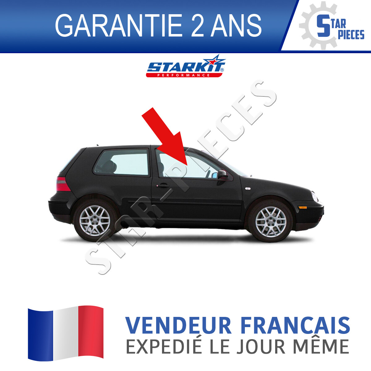 Vitre bloquee Solution leve vitre electrique avant droit Golf 4 3p - 4