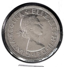 1955 ~ Great Britain ~ Florin Two Shillings ~ Elizabeth II ~ *M919