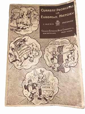 Antique Book Current Problems In European History J Alexis Friedman 1935 