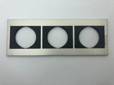 60er Jahre Niko Inter70 3-fach Waagerecht Schalter Rahmen Silber Gold Satin =C=