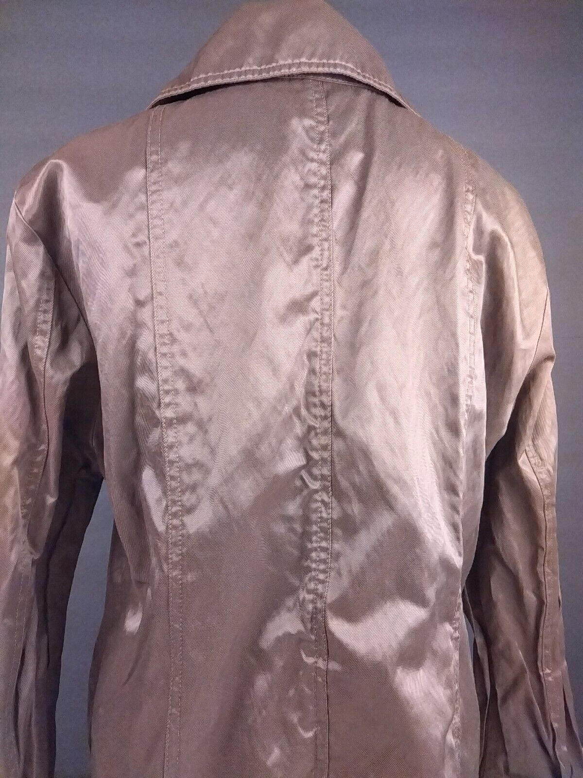 Ruby Red Snap Front Blazer/Jacket Metallic Brown … - image 7