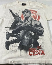 Vintage 2008 WWE WWF Wrestling John Cena Youth T-Shirt Size Medium