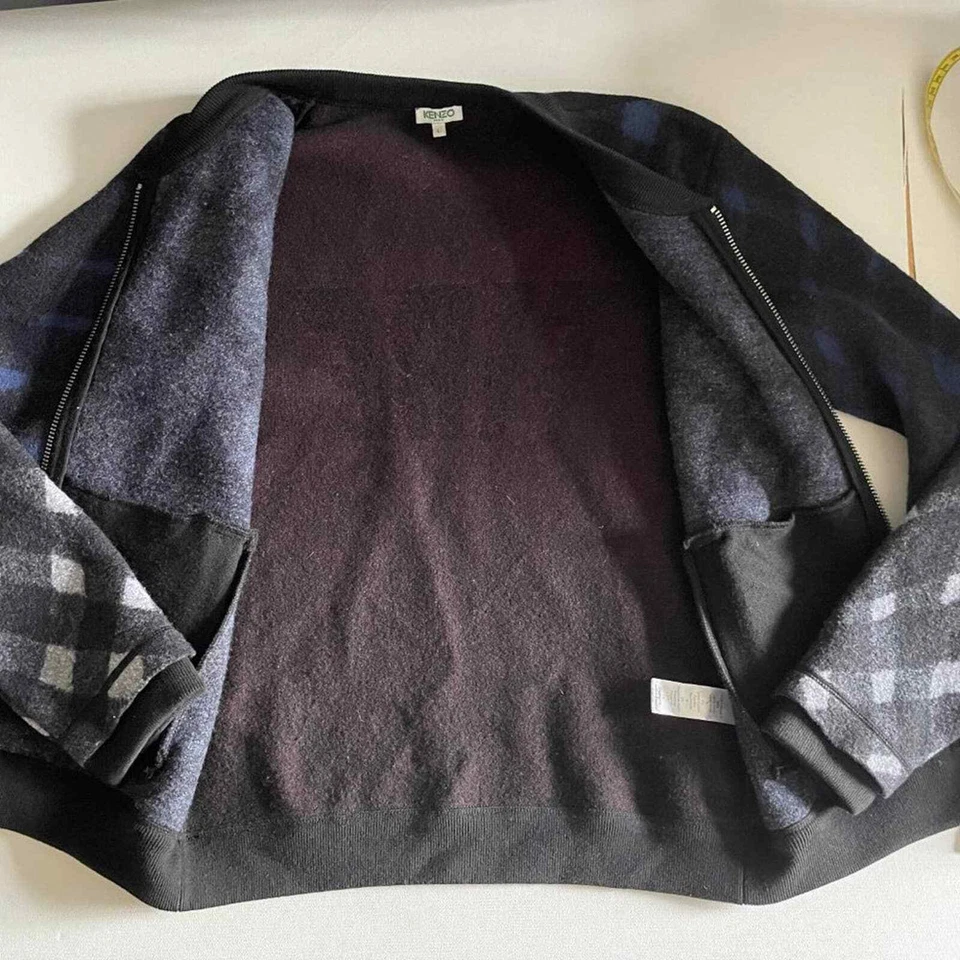 Chaqueta Bomber Kenzo RARA "Fire" Argyle Mujer Grande Foto 3 de 4