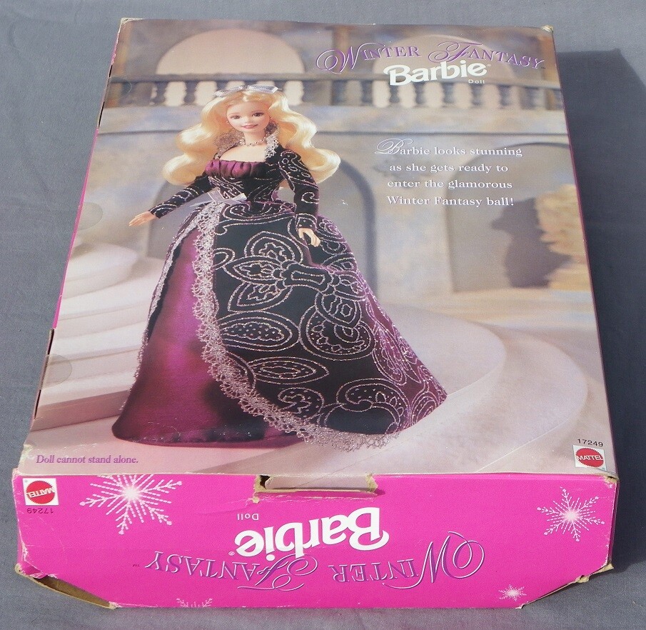 Barbie WINTER FANTASY 1996 Mattel 17249 poupée robe bal bordeau argent