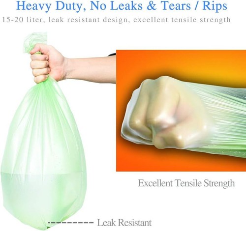Small Trash Bags Biodegradable Compost Trash Bags Recycling Eco-Friendly Garbage - Picture 4 of 11