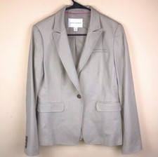 Banana Republic Women  s Stretch Beige One-Button Blazer Size 8