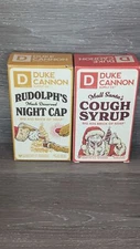 Lot of 2 Duke Cannon Rudolphs Night Cap & Santas Cough Syrup 10 oz Holiday Soap