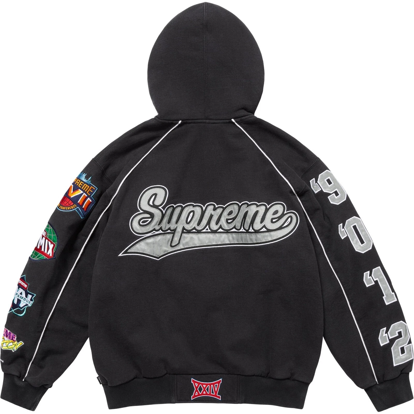 Sweat à capuche zippé noir Supreme Playoffs (taille S)