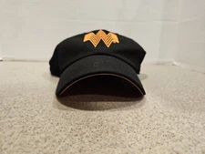 Whataburger Black Orange Employee Uniform Logo Baseball Cap Hat Adjustable OSFA