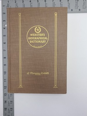 Vtg. Merriam-Webster's Biographical Dictionary Vintage 