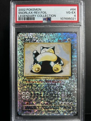 Pokémon TCG Snorlax Legendary Collection Reverse Holo 64/110 2002 Uncommon PSA 4