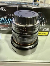 Bower 8mm f/3.5 FL Lens For Nikon F mount