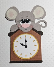 Hickory Dickory Dock Mouse Clock. Scrapbook, Card making Paper Piecing