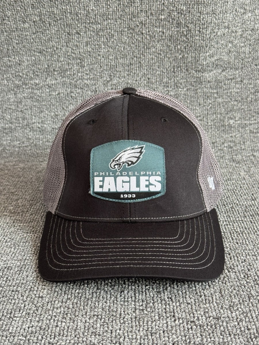 '47 Brand Philadelphia Eagles Trucker Snapback Black Gray One Size NFL Hat